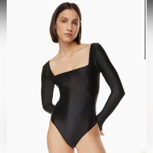 Aritzia Babaron Satinette Squareneck Bodysuit